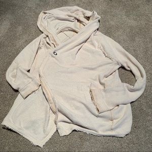 Free People hooded wrap around sweater